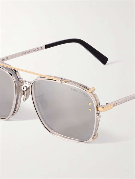 dior sunglasses aviator engraved sides|dior men's aviator sunglasses.